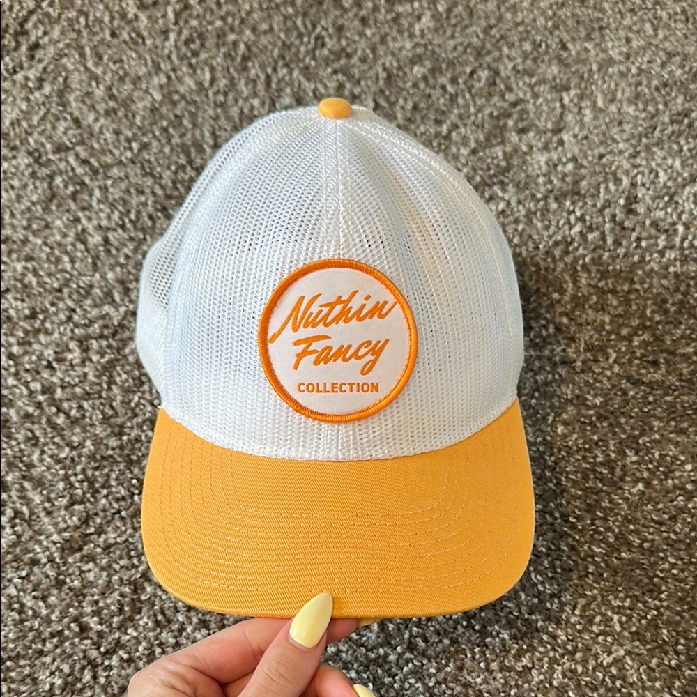 Nuthin Fancy Orange & White Ballcap